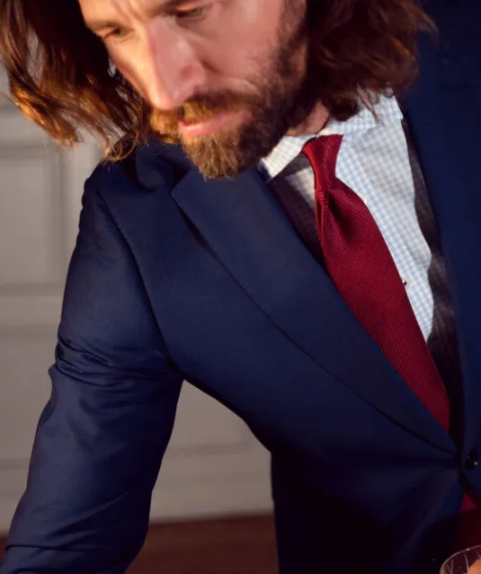 Yellow Bow 53  Hemd Slim Fit Heren Lichtblauw