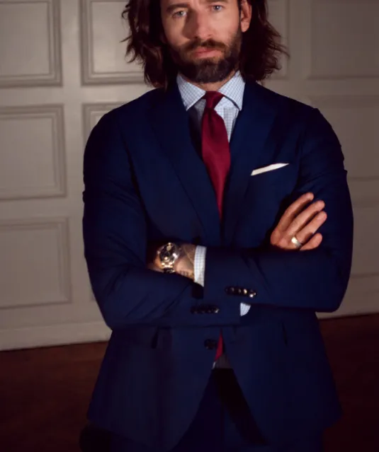 Yellow Bow 53  Hemd Slim Fit Heren Lichtblauw