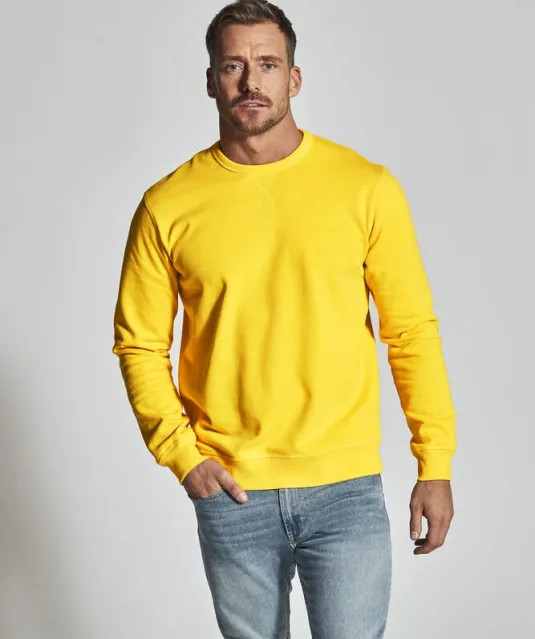 SWEATER CREW NECK UNISEX - GOTS GECERTIFICEERD Geel