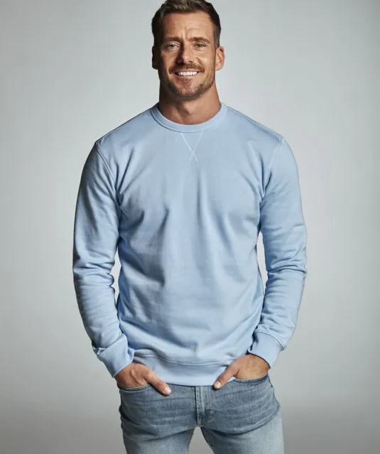 SWEATER CREW NECK UNISEX - GOTS GECERTIFICEERD Lichtblauw