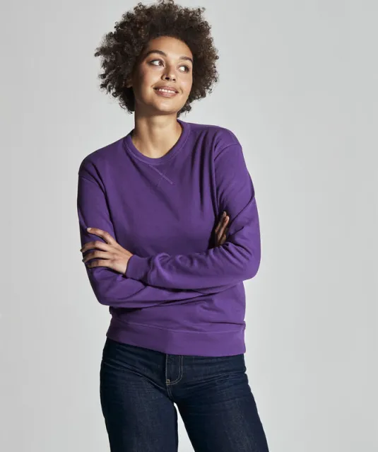 SWEATER CREW NECK UNISEX - GOTS GECERTIFICEERD Paars