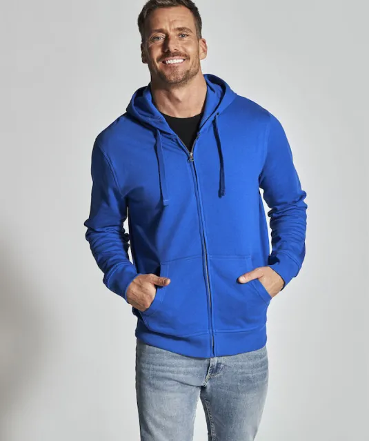 HOODIE FULL ZIP MAN - GOTS GECERTIFICEERD Wit