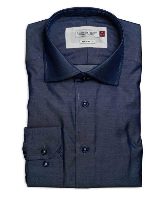 Red Bow 120  Hemd Regular Fit Heren Blauw gestreept