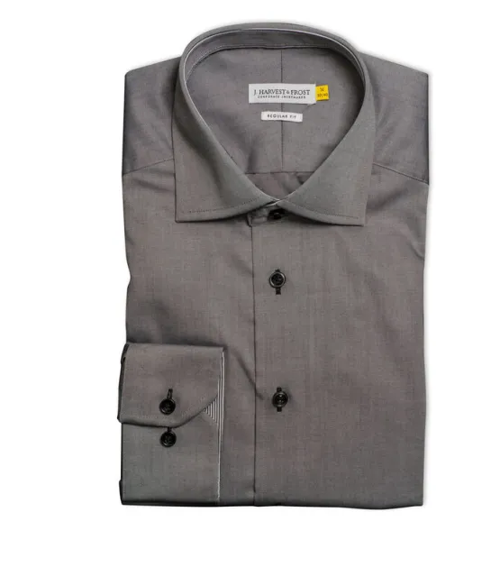 Yellow Bow 51  Hemd Regular Fit Heren Grijs mélée