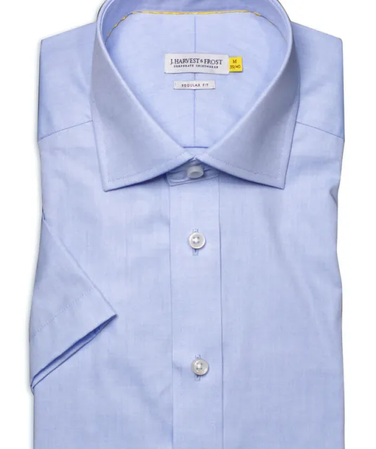 Yellow Bow 50 S/S  Hemd Regular Fit Heren Lichtblauw