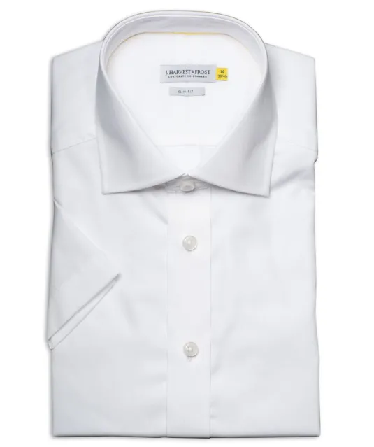 Yellow Bow 50 S/S Hemd Slim Fit Heren Wit