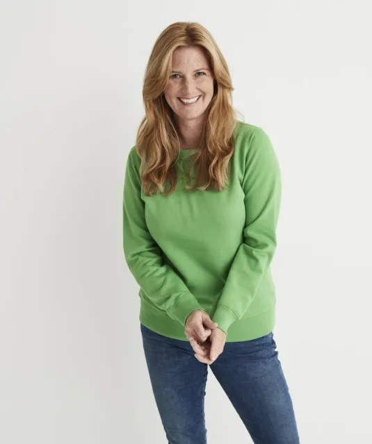 SWEATER CREW NECK LADY - GOTS GECERTIFICEERD Groen