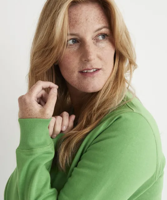 SWEATER CREW NECK LADY - GOTS GECERTIFICEERD Groen