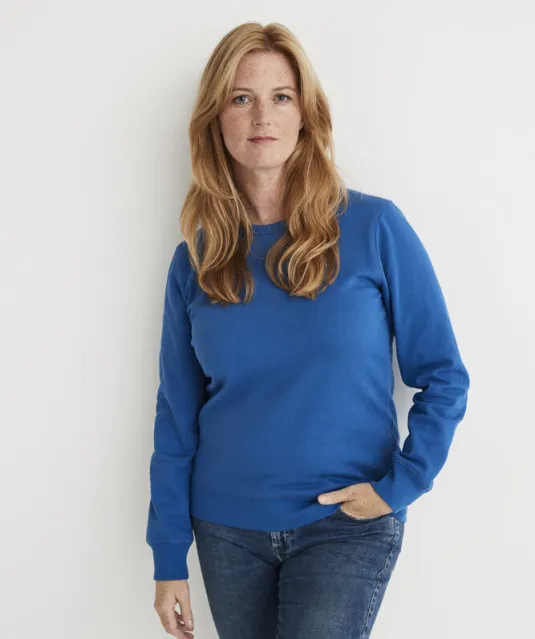 SWEATER CREW NECK LADY - GOTS GECERTIFICEERD Blauw