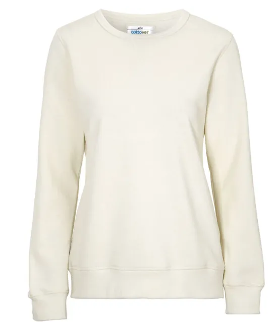 SWEATER CREW NECK LADY - GOTS GECERTIFICEERD Ecru