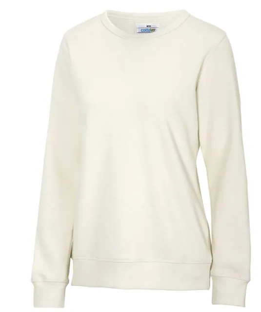SWEATER CREW NECK LADY - GOTS GECERTIFICEERD Ecru