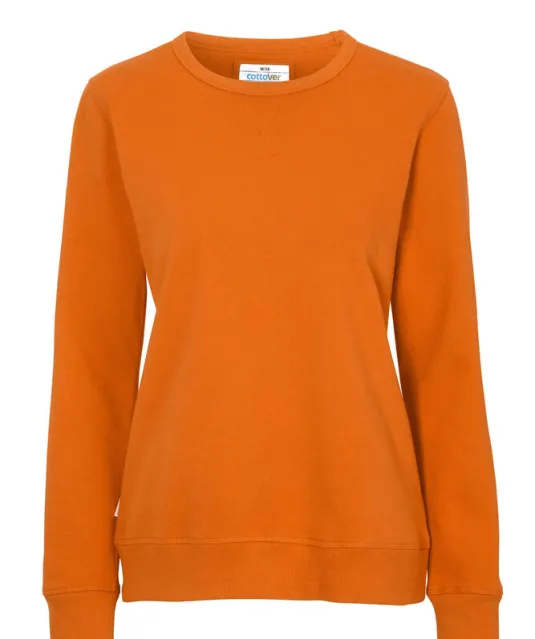 SWEATER CREW NECK LADY - GOTS GECERTIFICEERD Oranje