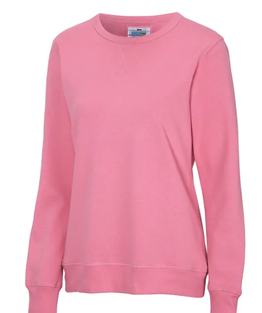 SWEATER CREW NECK LADY - GOTS GECERTIFICEERD Roze