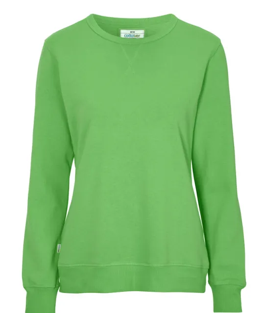 SWEATER CREW NECK LADY - GOTS GECERTIFICEERD Groen