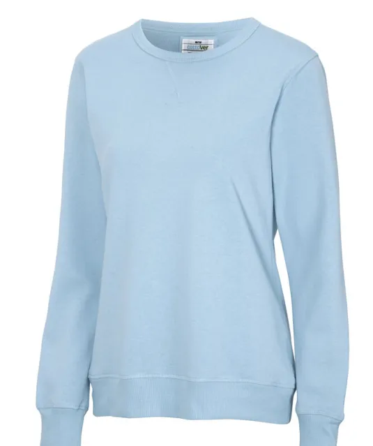 SWEATER CREW NECK LADY - GOTS GECERTIFICEERD Lichtblauw