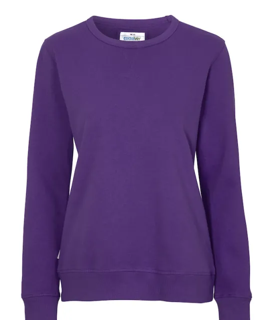 SWEATER CREW NECK LADY - GOTS GECERTIFICEERD Wit