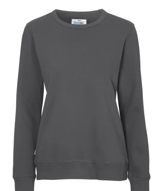 SWEATER CREW NECK LADY - GOTS GECERTIFICEERD Antraciet