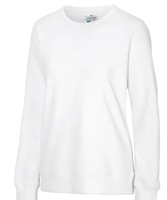 SWEATER CREW NECK LADY - GOTS GECERTIFICEERD Wit