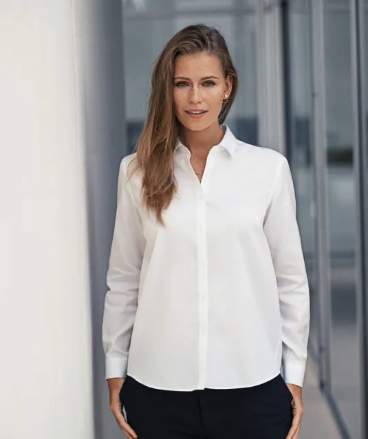 Green Bow 01  Hemd Relaxed Fit Dames Wit