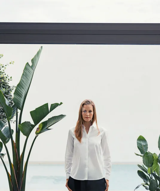 Green Bow 01  Hemd Relaxed Fit Dames Wit