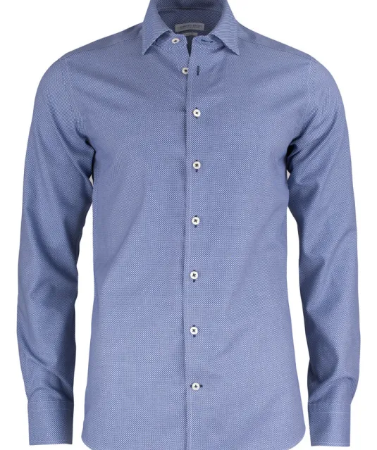 Purple Bow 48 Hemd Slim Fit Heren Blauw patroon