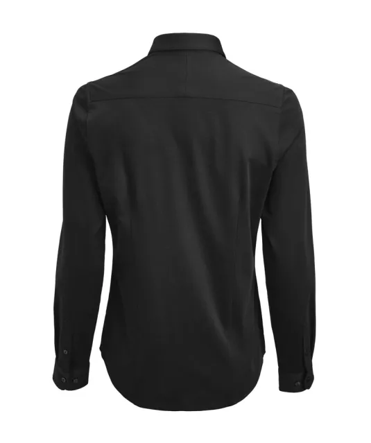 Indigo Bow 132   Hemd Contemporary Fit Dames Zwart