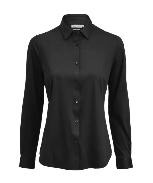 Indigo Bow 132   Hemd Contemporary Fit Dames Zwart