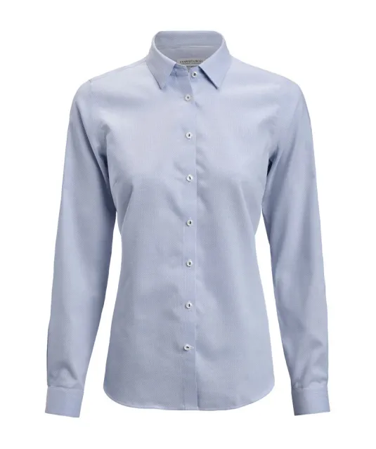 Yellow Bow 55    Hemd Contemporary Fit Dames Lichtblauw