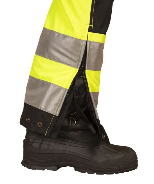 6514 GEVOERDE SIGNALISATIEREGENBROEK EN ISO 20471 KLASSE 2 Geel