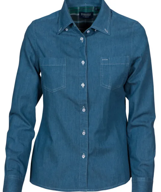 Jupiter  Hemd Dames Denim blauw