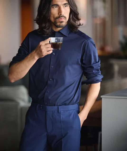 Indigo Bow 132   Hemd Regular Fit Heren Wit