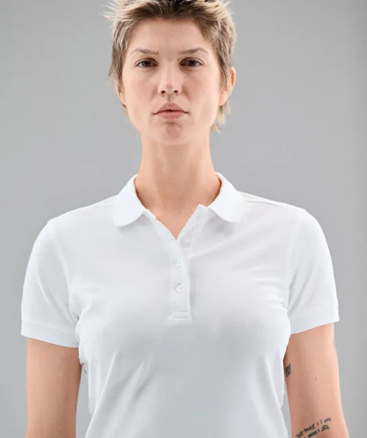 Surf Stretch Polo Pique Dames Wit