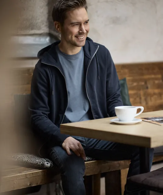 T-SHIRT MAN - GOTS GECERTIFICEERD Roestblauw