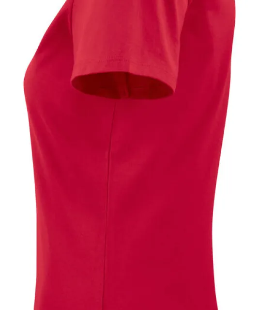 American U  T-Shirt Dames Rood