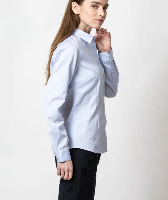 Green Bow 01  Hemd Dames Lichtblauw