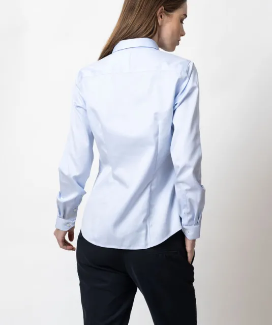 Green Bow 01  Hemd Dames Lichtblauw