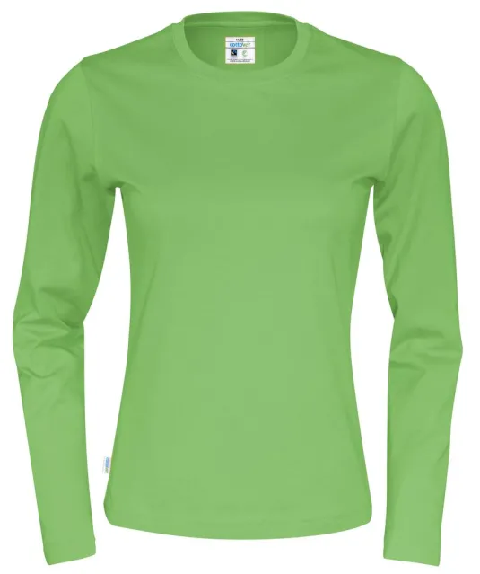 T-SHIRT LONG SLEEVE LADY - GOTS GECERTIFICEERD Groen