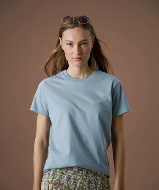 T-SHIRT LADY - GOTS GECERTIFICEERD Mistig blauw