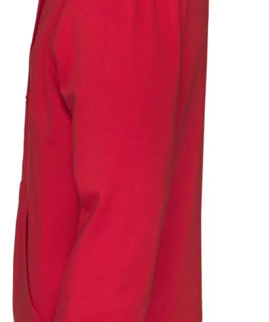 HOODIE FULL ZIP MAN - GOTS GECERTIFICEERD Rood