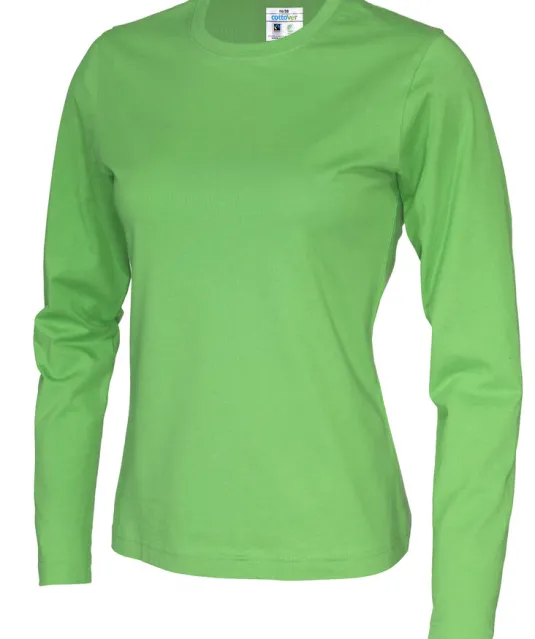 T-SHIRT LONG SLEEVE LADY - GOTS GECERTIFICEERD Groen