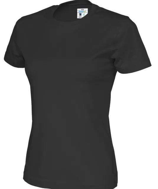 T-SHIRT LADY - GOTS GECERTIFICEERD Zwart