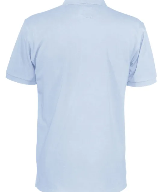 POLO PIQUE MAN - GOTS GECERTIFICEERD Lichtblauw