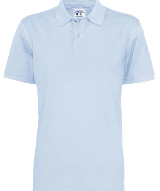 POLO PIQUE MAN - GOTS GECERTIFICEERD Lichtblauw