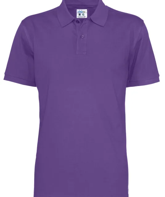 POLO PIQUE MAN - GOTS GECERTIFICEERD Paars