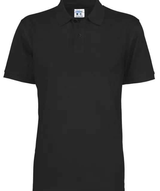 POLO PIQUE MAN - GOTS GECERTIFICEERD Zwart