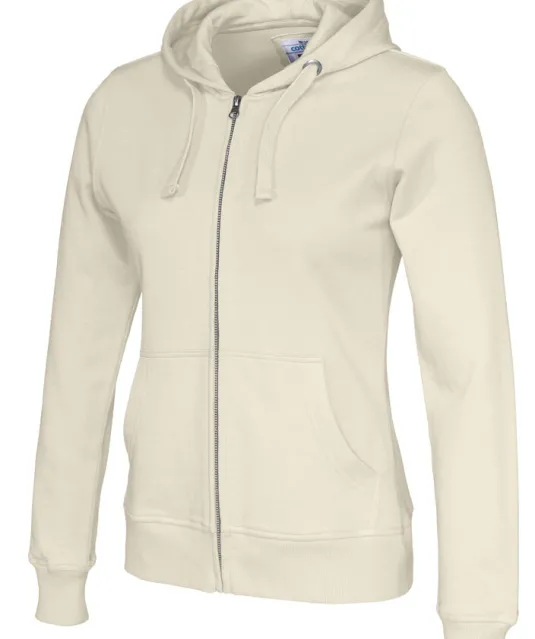 HOODIE FULL ZIP LADY - GOTS GECERTIFICEERD Ecru