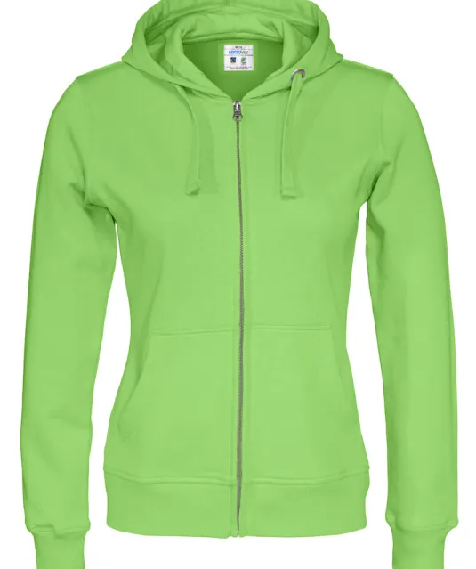 HOODIE FULL ZIP LADY - GOTS GECERTIFICEERD Groen