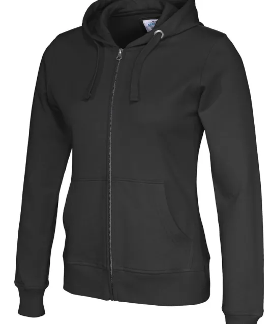 HOODIE FULL ZIP LADY - GOTS GECERTIFICEERD Zwart