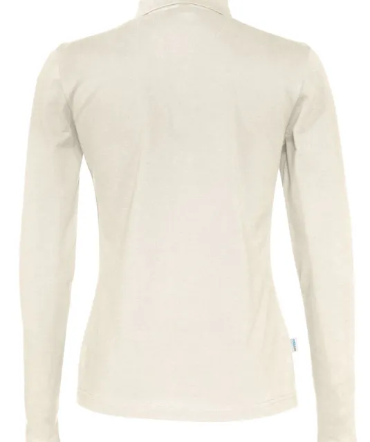 POLO PIQUE LONG SLEEVE LADY - GOTS GECERTIFICEERD Ecru