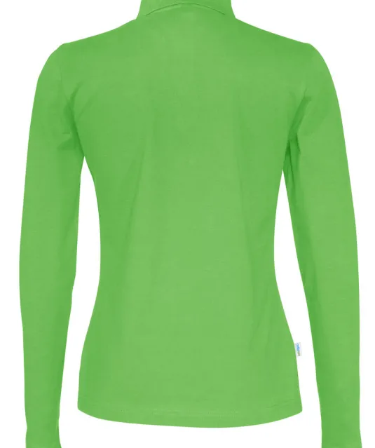 POLO PIQUE LONG SLEEVE LADY - GOTS GECERTIFICEERD Groen